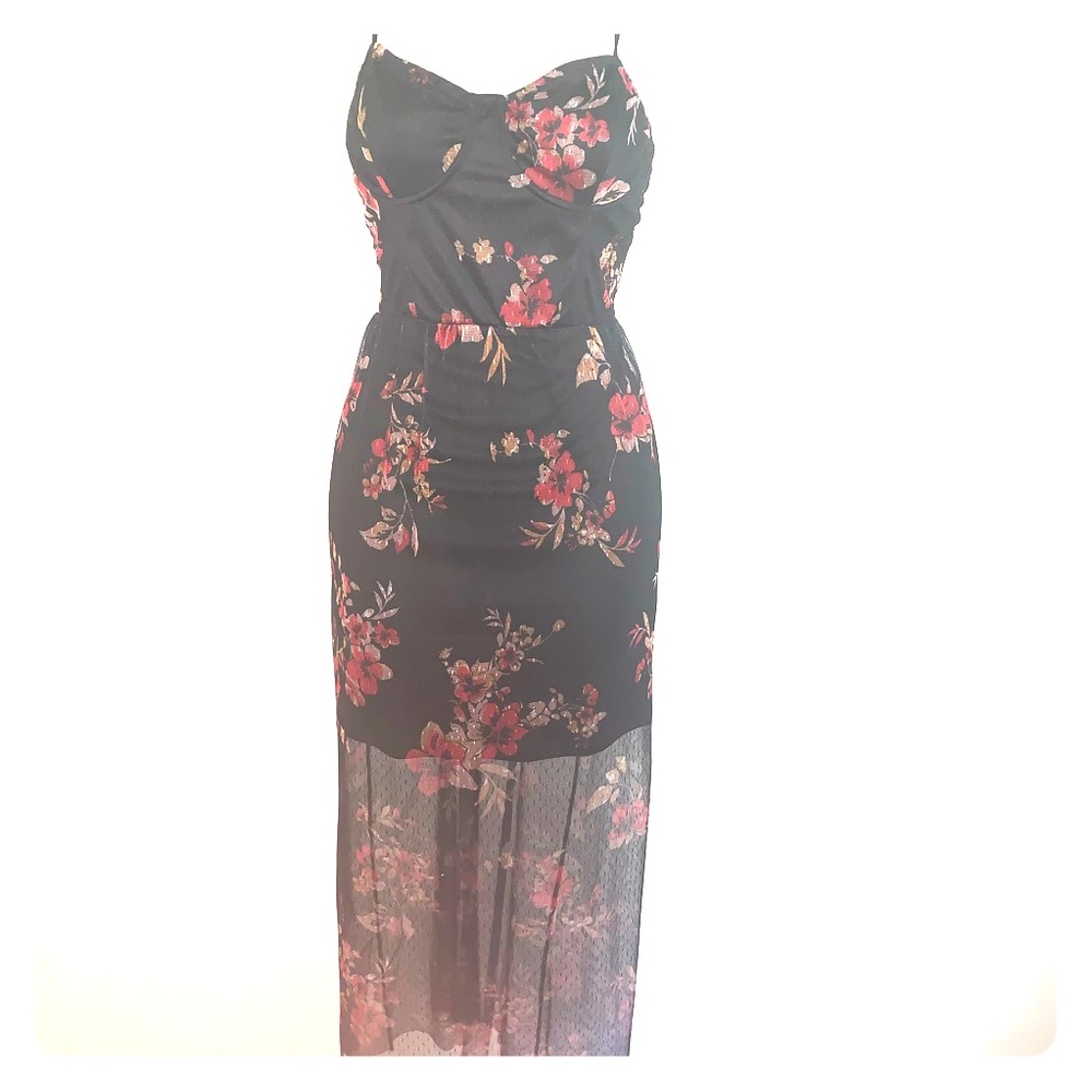 Guess Brand Dark Romance Floral Dress🌹